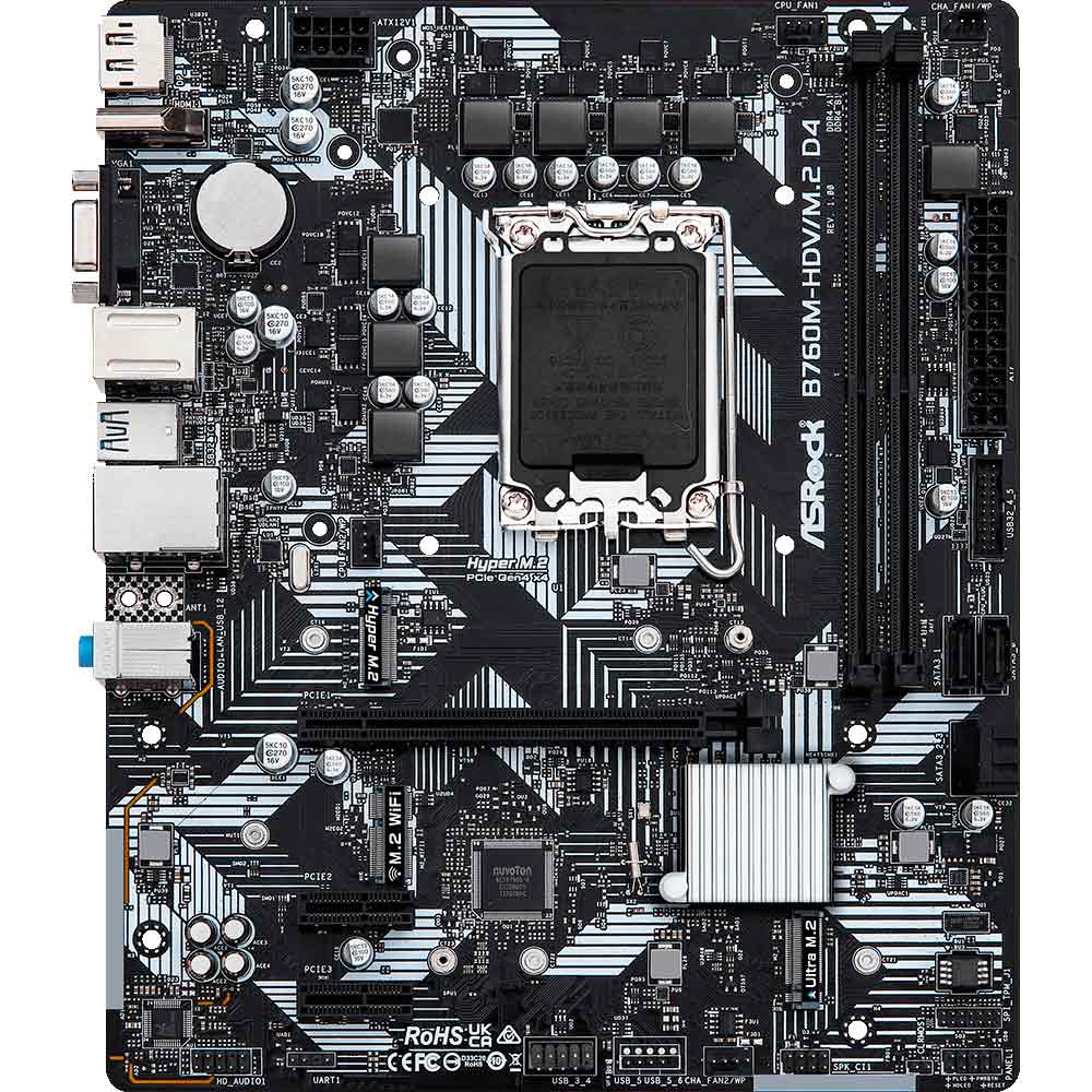 Материнская плата ASROCK B760M-HDV/M.2 D4 Материнская плата ASROCK B760M-HDV/M.2 D4
