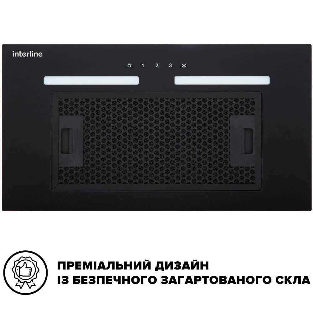 Витяжка INTERLINE SWAY BL A / 60 GL / S Тип вбудована