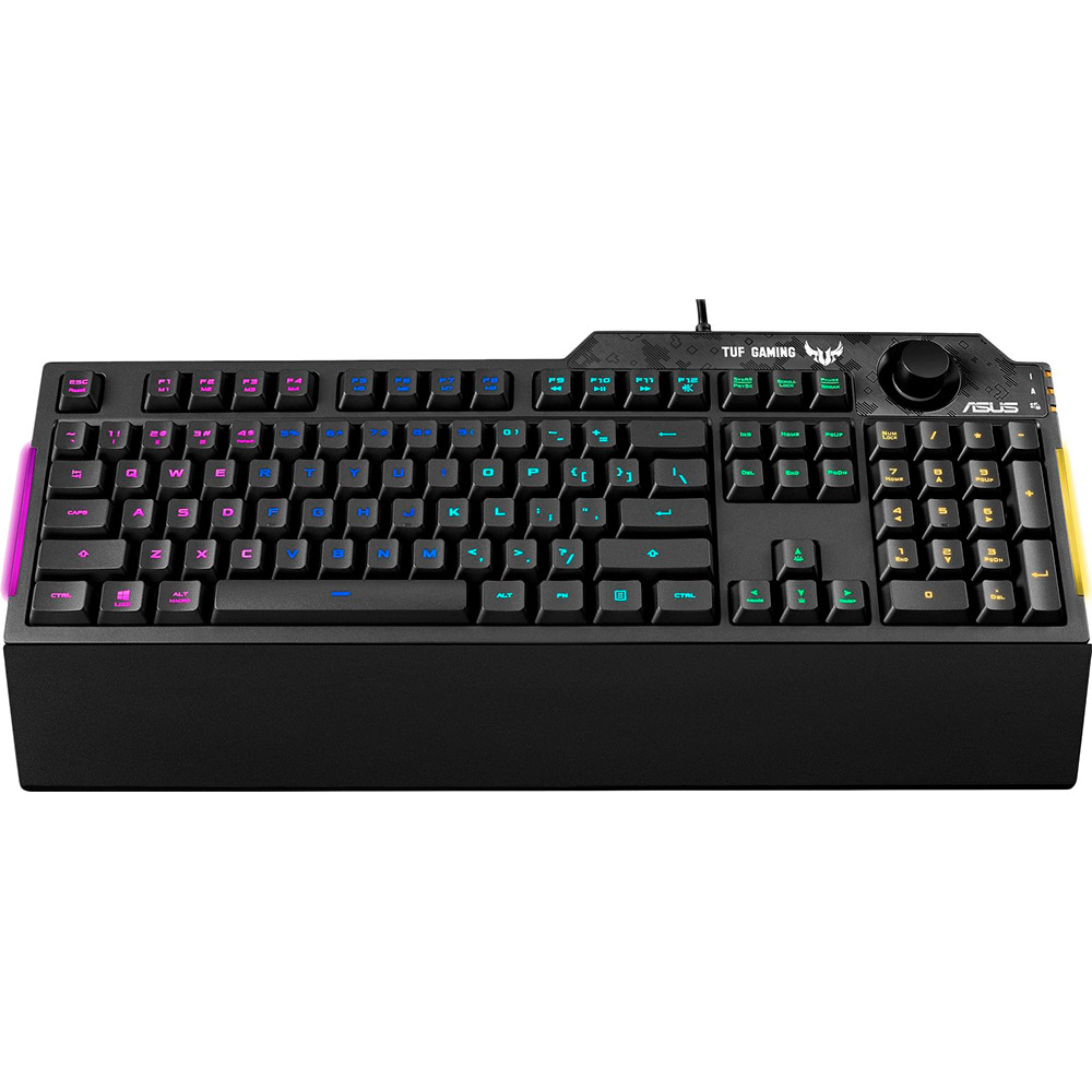 Клавиатура ASUS TUF Gaming K1 RGB 104key USB UA Black (90MP01X0-BKMA00) Комплектация клавиатура