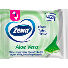 Туалетний папір вологий Zewa Aloe Vera 42 шт (7322540898934)