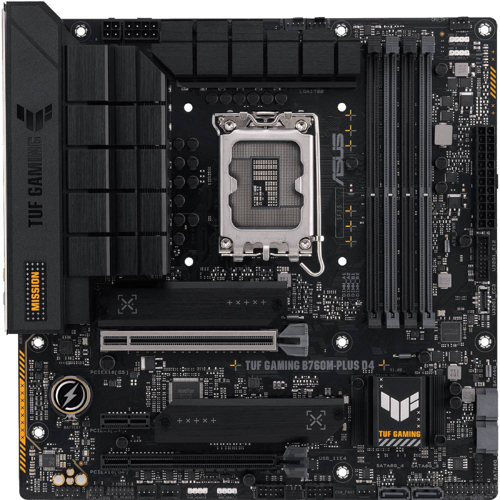Материнська плата ASUS TUF GAMING B760M-PLUS D4 Материнська плата ASUS TUF GAMING B760M-PLUS D4
