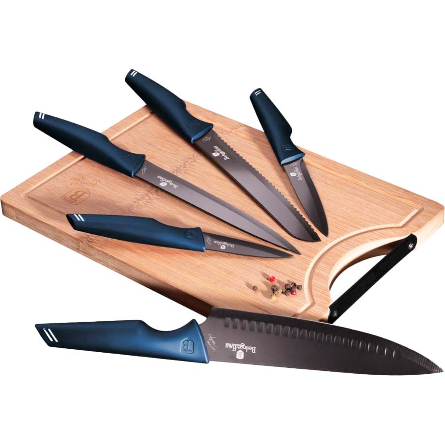 Набор ножей BERLINGER HAUS Metallic Line Aquamarine 6 пр (BH-2705)