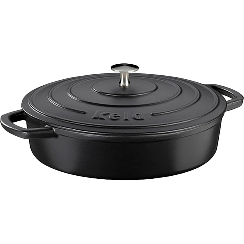 Сотейник із кришкою KELA Calido 28 см Black (12468)