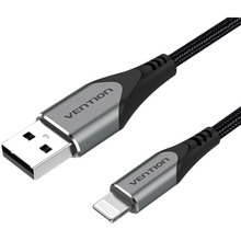 Кабель VENTION USB Type-A - Lightning 2.4A 1 м Grey (LABHF)