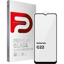 Захисне скло ARMORSTANDART Full Glue для Motorola G22 Black (ARM65483)