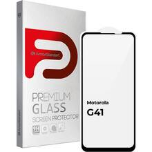 Защитное стекло ARMORSTANDART Full Glue для Motorola G41 Black (ARM65485)