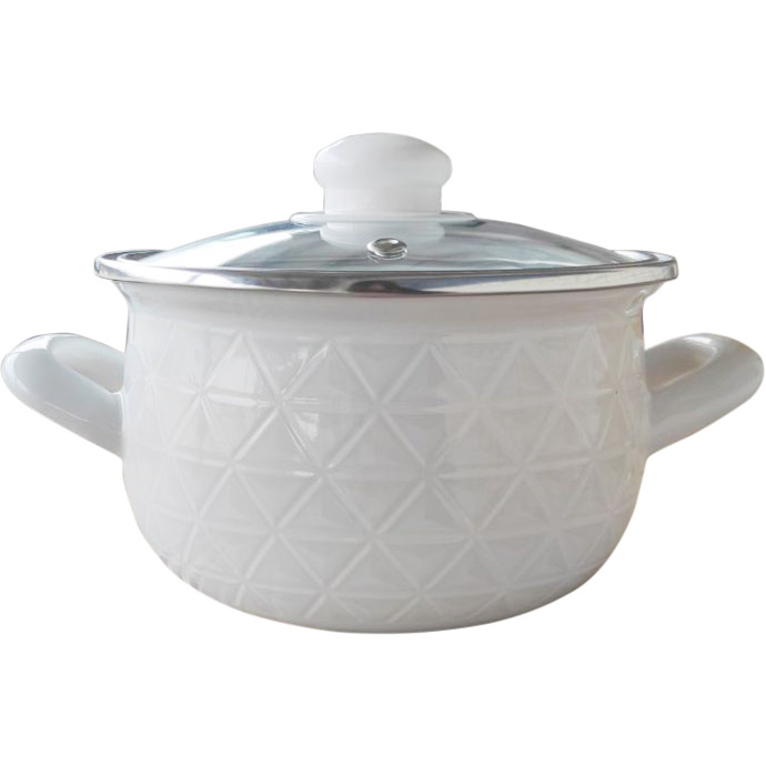 Кастрюля GUSTO Вьюга 5,1 л White (GT-T-122-BL)
