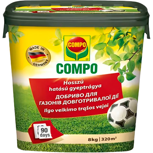 Тверде добриво тривалої дії для газонів COMPO 8 кг (3147)