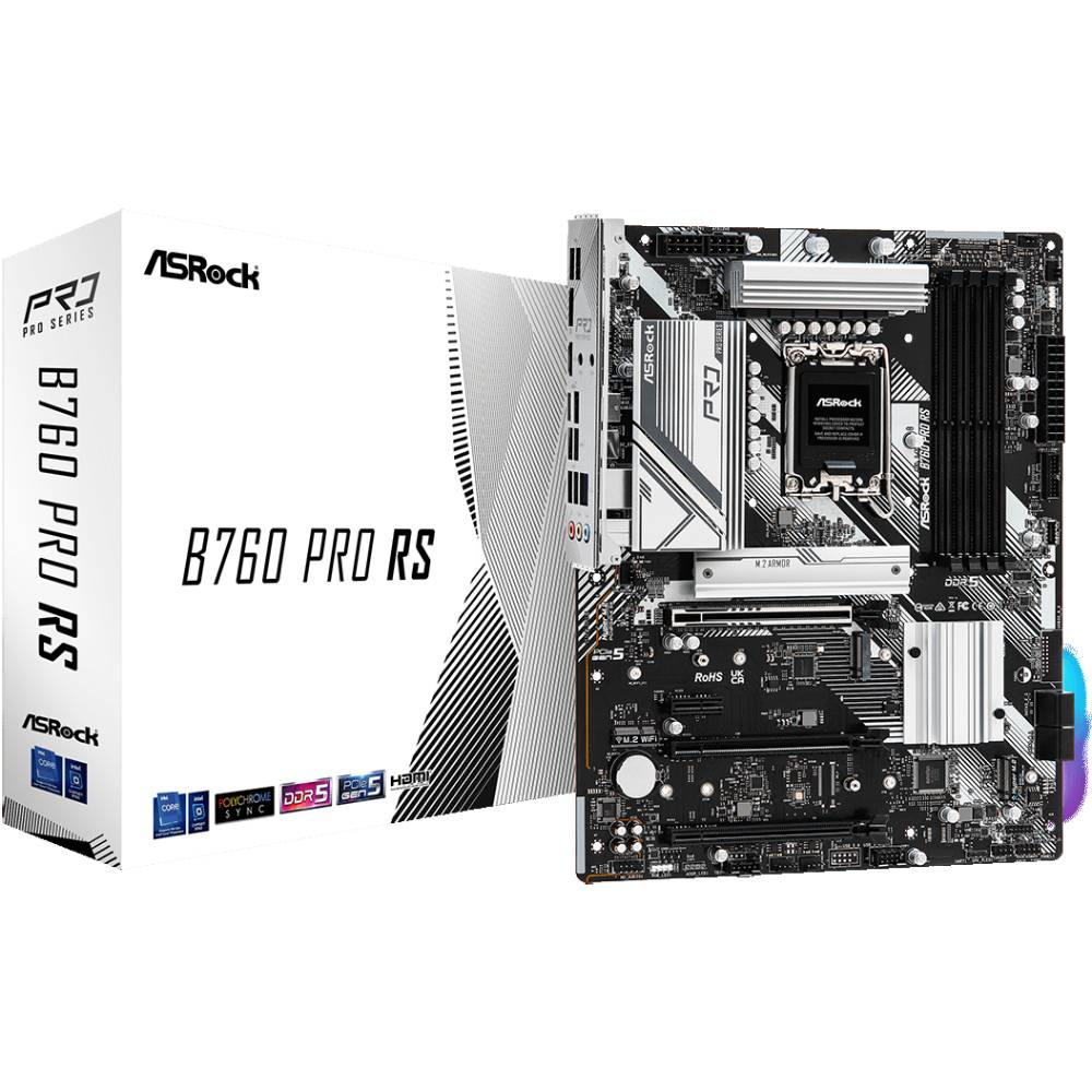 Материнська плата ASROCK B760 PRO RS Підтримувані процесори Intel® Core™ 12-го и 13-го поколений