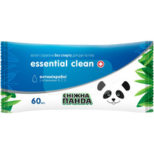 Вологі серветки Сніжна Панда Essential Clean Вітаміни 60 шт (4820183970527)