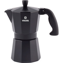 Гейзерная кофеварка VINZER Moka Nero 120 мл (50394)