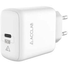 Зарядний пристрій AccLab AL-TC125 Type-C 5В 3A 25W QC PD 3.0 White (1283126538841)