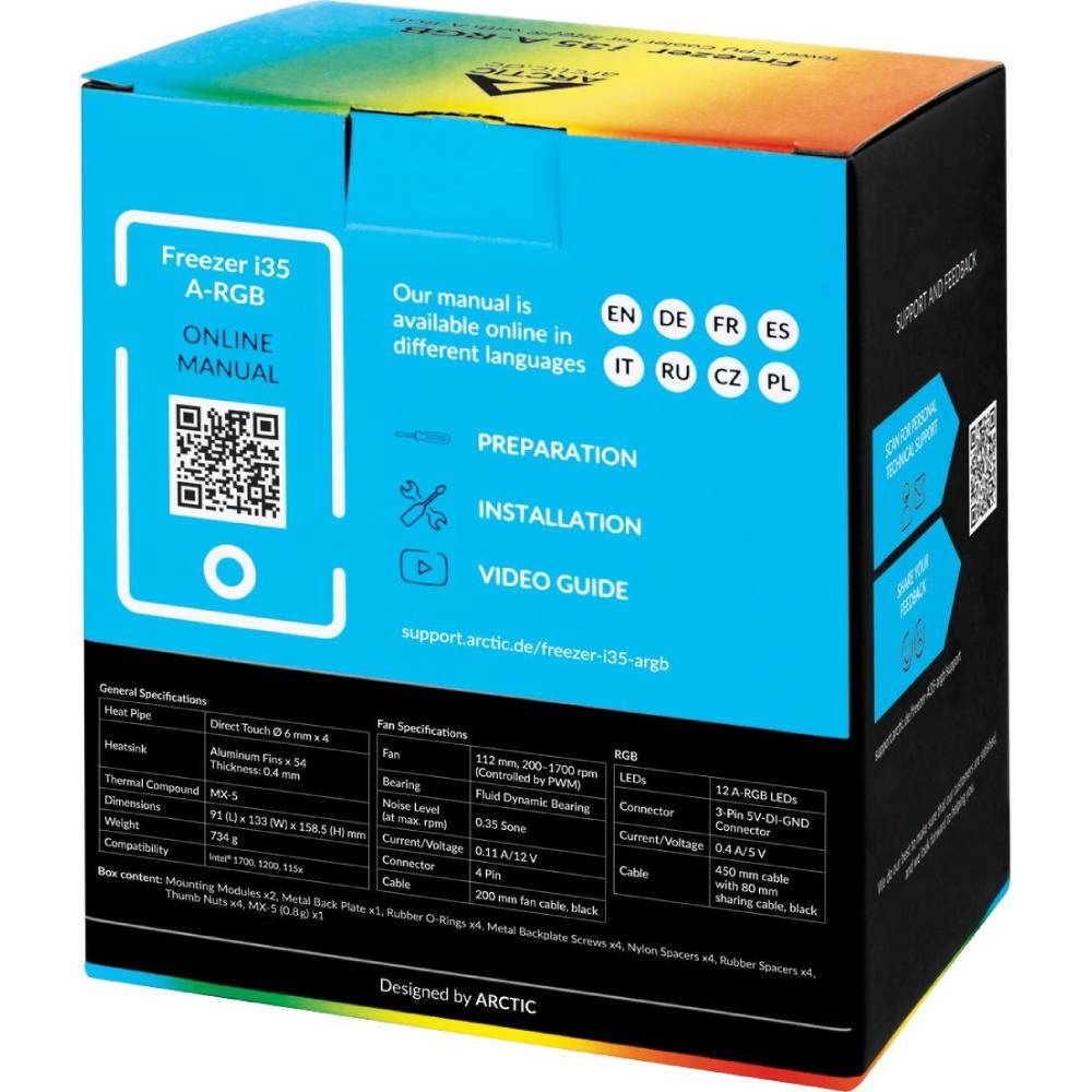 Покупка Кулер процессорный ARCTIC Freezer I35 ARGB (ACFRE00104A)