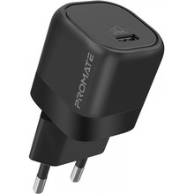 Сетевое зарядное устройство PROMATE PowerPort-25 Вт USB-C PD Black (powerport-25.black)