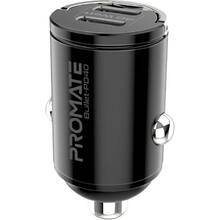 Автомобільний зарядний пристрій Promate Bullet-PD40 W 2 x USB-C Black (bullet-pd40.black)