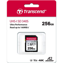 Карта пам'яті TRANSCEND 256GB C10 UHS-I U3 A2 R160/W90MB/s 4K (TS256GSDC340S)