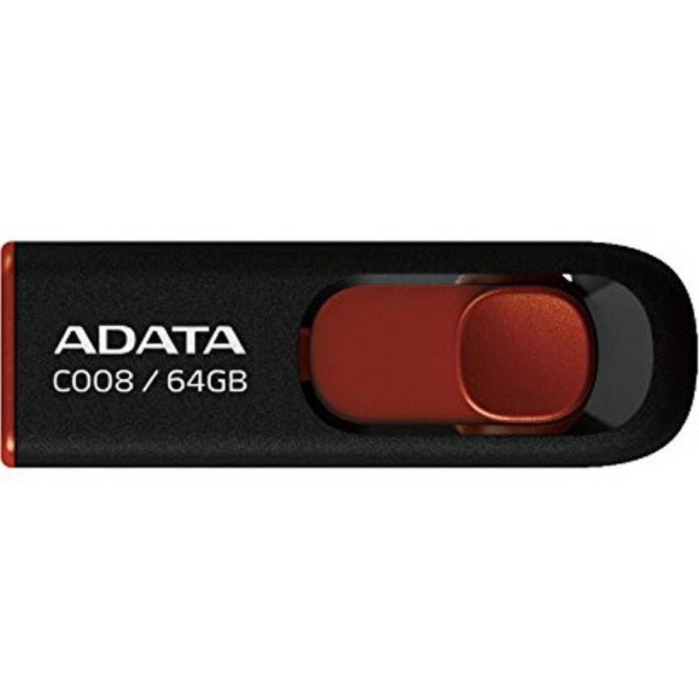 Флеш-драйв ADATA 64GB A-DATA C008 Black+Red USB 2.0 (AC008-64G-RKD)