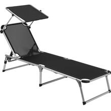 Ліжко BO-CAMP Sun Lounger With Sunscreen 5 Positions Black (1304460)