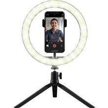Кольцевая LED лампа TRUST MakuRing Light Vlogging kit Black + штатив (24393)