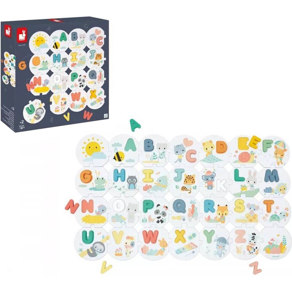 Развивающая игра JANOD Мой первый алфавитный пазл (J08045)