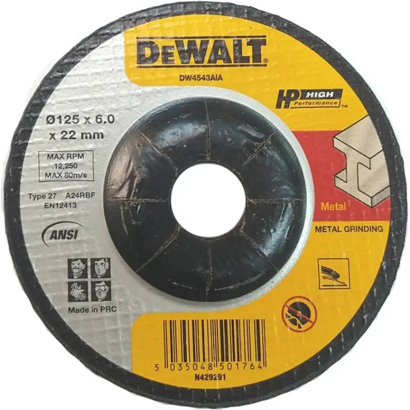 Круг шлифовальный DEWALT HIGH PERFORMANCE 125х6.0х22.23 мм (DW4543AIA)