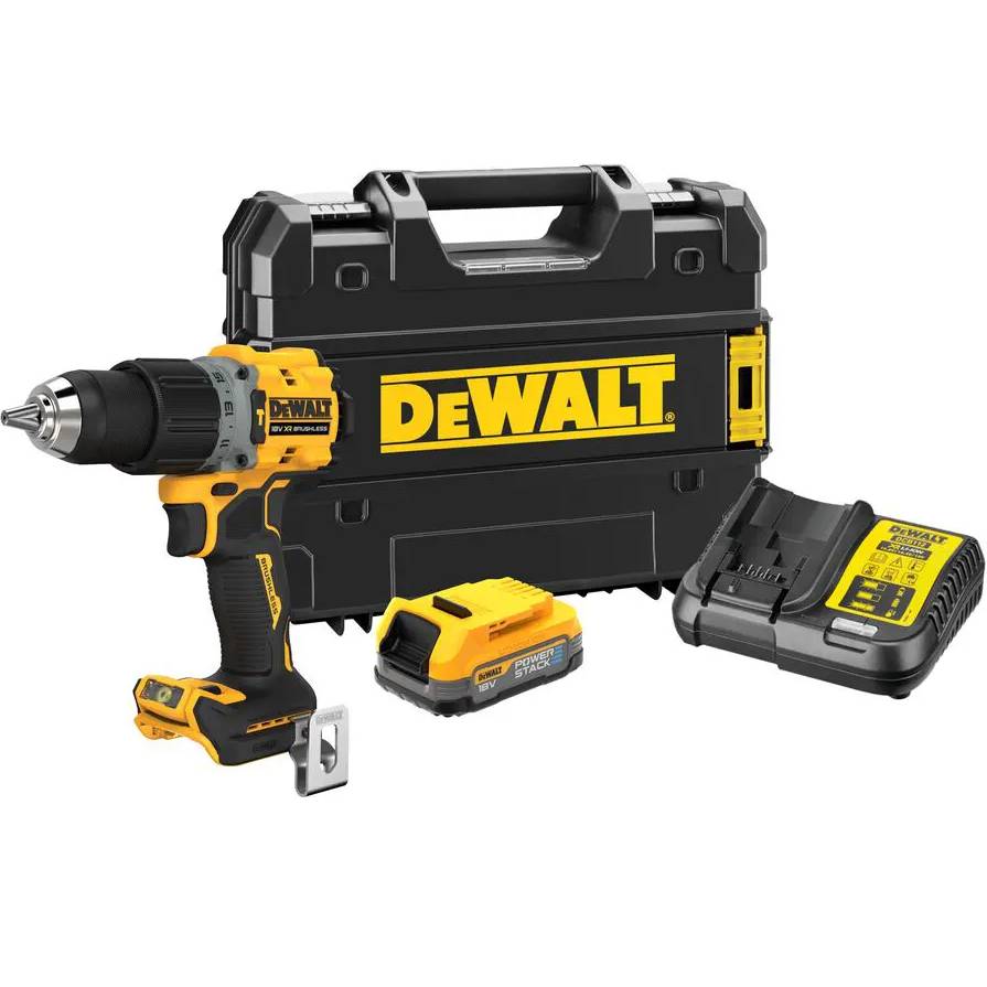 Дриль-шуруповерт DEWALT XR Li-Ion PowerStack (DCD805E1T) Тип живлення акумулятор