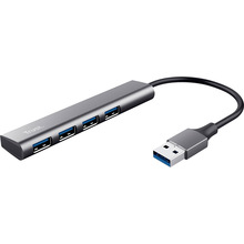 USB-хаб TRUST Halyx 4-Port USB-A 3.2 Grey (24947)