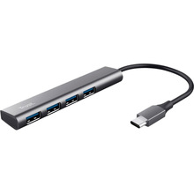 USB-хаб TRUST Halyx Type-C to 4-Port USB-A 3.2 Grey (24948)