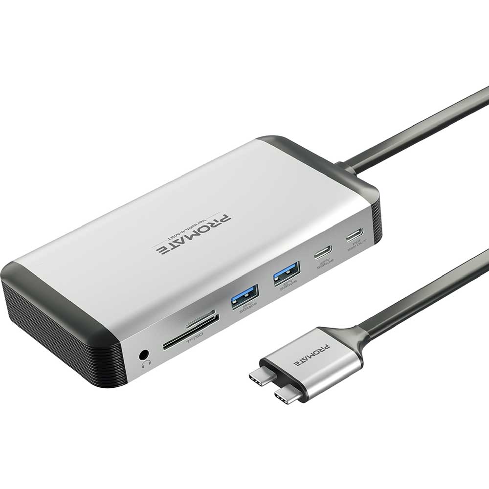 Док-станция Promate VersaHub-MST 13 в 1 для MacBook Grey (versahub-mst.grey)