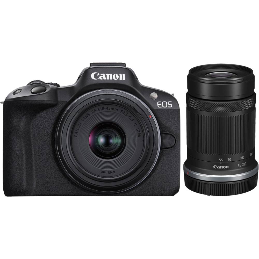 Фотоапарат CANON EOS R50 + RF-S 18-45 IS STM + RF-S 55-210 IS STM Black (5811C034)