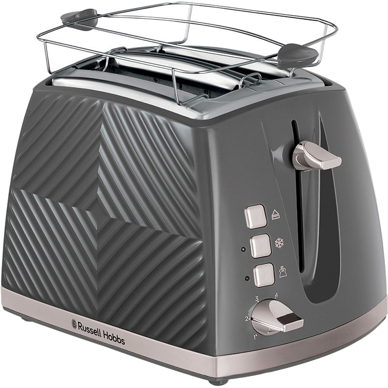 Тостер RUSSELL HOBBS Groove 2 Slice Grey (26392-56)