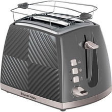 Тостер RUSSELL HOBBS Groove 2 Slice Grey (26392-56)