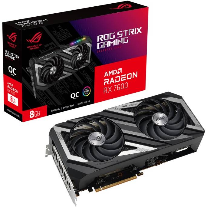 В интернет магазине Видеокарта ASUS Radeon RX 7600 8GB GDDR6 STRIX OC (90YV0IH0-M0NA00)