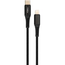 Кабель VINGA USB Type-C to Lightning 1.0m 3A black (VCPTCL3ANBK)