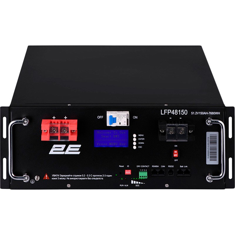 Аккумулятор 2E LFP48150 48V/150Ah 19" LCD 16S (2E-LFP48150-LCD)