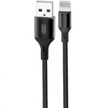 Кабель XO NB143 Braided USB - Lightning 1 м Черный (XO-NB143i1-BK)