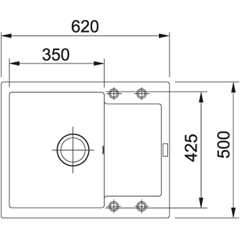 Мойка FRANKE Maris 620 х 500 х 200 мм MRG 611-62 (114.0381.006) Способ монтажа врезной