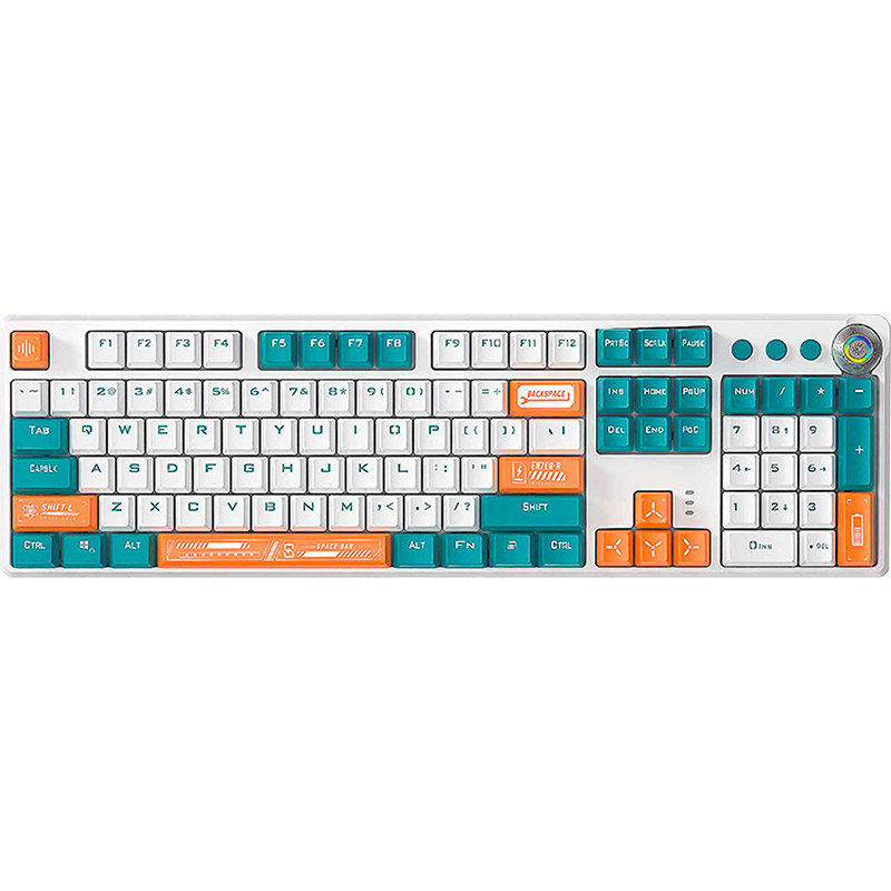 Клавиатура AULA F2088 PRO + 9 Orange keys KRGD Blue EN/UA White/Blue (6948391234908) Клавиатура AULA F2088 PRO + 9 Orange keys KRGD Blue EN/UA White/Blue (6948391234908)