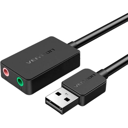 Звуковая карта VENTION Audio USB - 2х3.5 мм jack 0.15m (CDYB0)