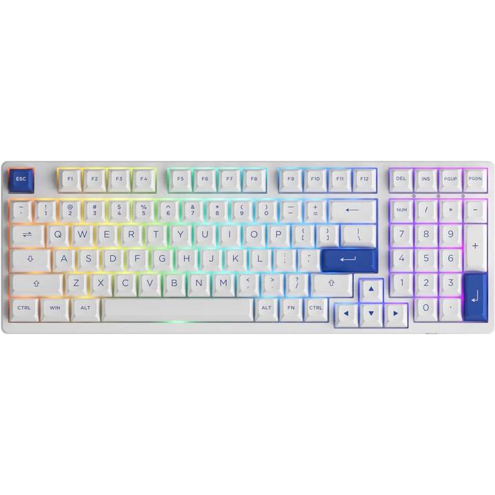 Клавіатура AKKO 3098N Blue&white TTC Honey Switch RGB (6925758618335)