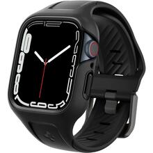 Бампер с ремешком SPIGEN 2в1 для Apple Watch 45mm Liquid Air Pro Black (ACS04182)