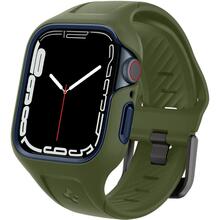 Бампер с ремешком SPIGEN 2в1 для Apple Watch 45mm Liquid Air Pro Moss Green (ACS04408)