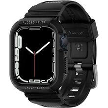 Бампер с ремешком SPIGEN 2в1 для Apple Watch 45mm/44mm Rugged Armor Pro Black (062CS25324)