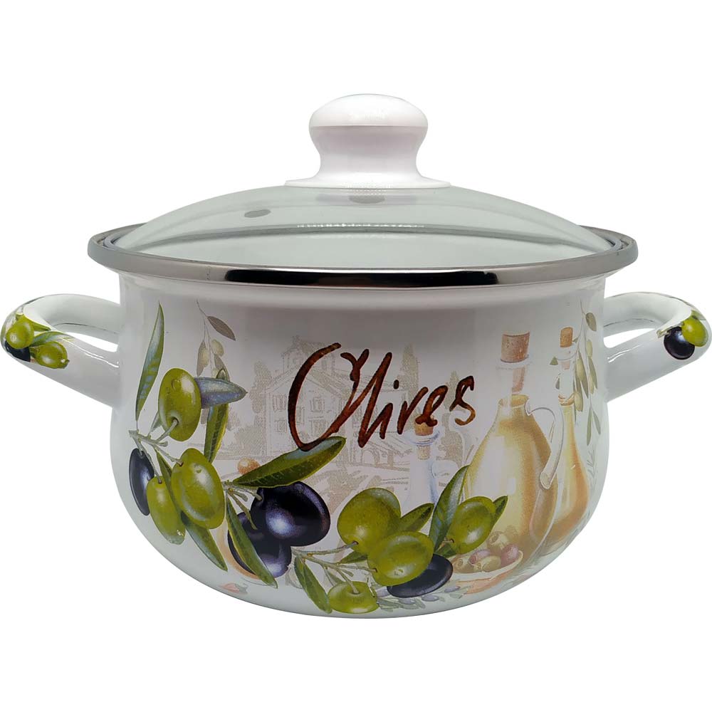 Каструля AURETI Оливки 2.5 л White (AU-702-18)