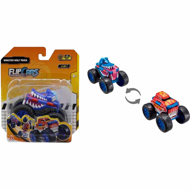 Машинка-трансформер Flip Cars 2 в 1 Монстр-трак Волк (EU463875A-01) Машинка-трансформер Flip Cars 2 в 1 Монстр-трак Волк (EU463875A-01)