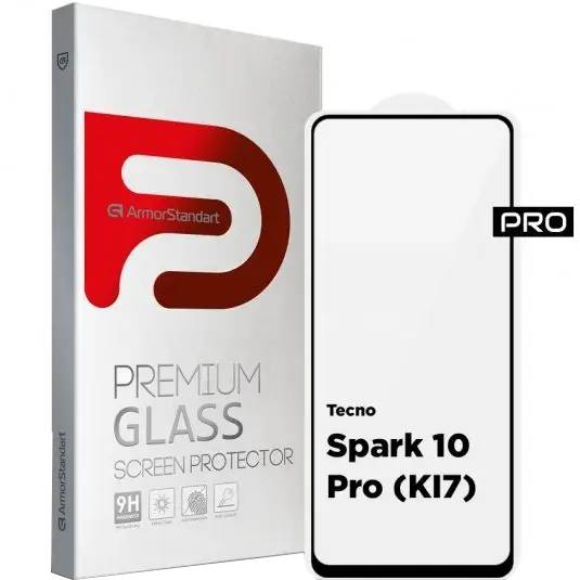 Фото - Защитное стекло / пленка ArmorStandart Захисне скло  Pro для Tecno Spark 10 Pro  Black (ARM6779 (KI7)