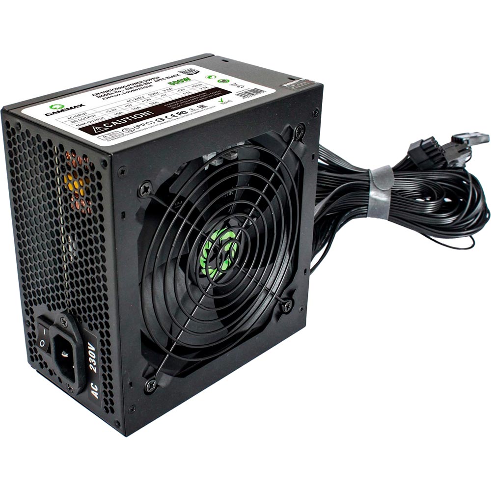 Блок питания GAMEMAX 500W GM-500 80+ APFC Black Назначение для настольного компьютера