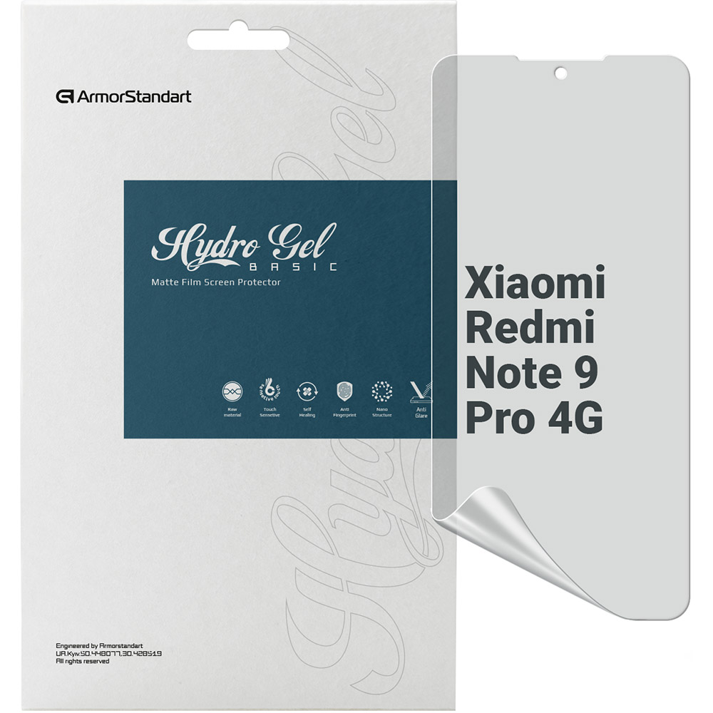 Захисна плівка ArmorStandart Matte гідрогелева для Xiaomi Redmi Note 9 Pro 4G (ARM70391) Захисна плівка ArmorStandart Matte гідрогелева для Xiaomi Redmi Note 9 Pro 4G (ARM70391)