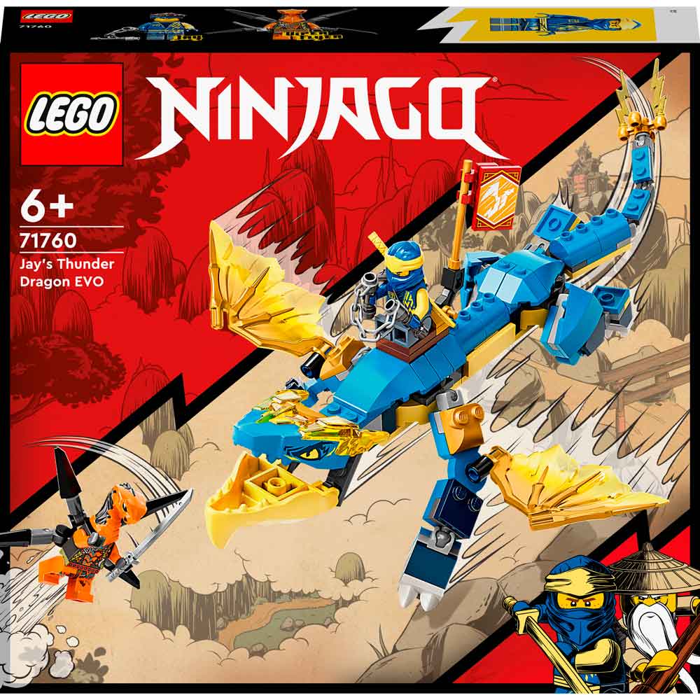 Конструктор LEGO NINJAGO Дракон бурі Джея EVO 140 деталей (71760)