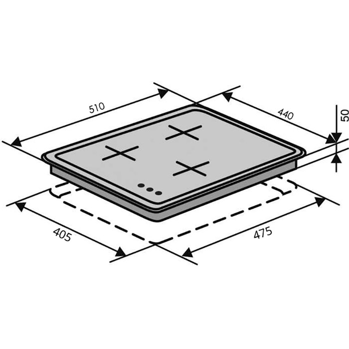 Фото Варильна поверхня VENTOLUX HG430-B3 S (WH)